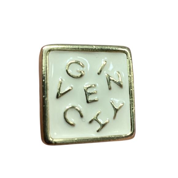 Beautiful Vintage Givenchy Designer Women’s Clip On Earrings Gold-tone And White - Picture 5 of 5